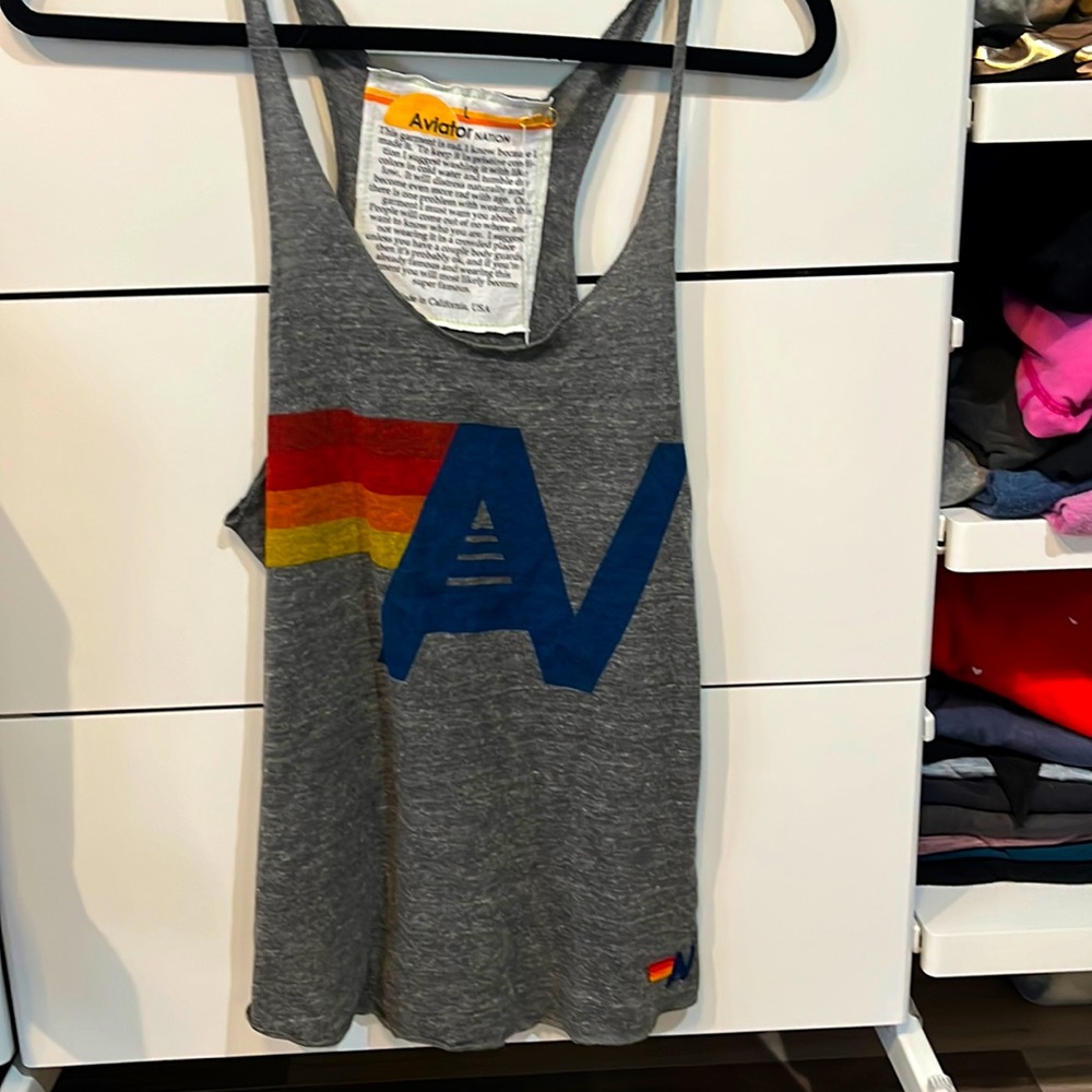 Aviator nation women’s tank size large, runs small